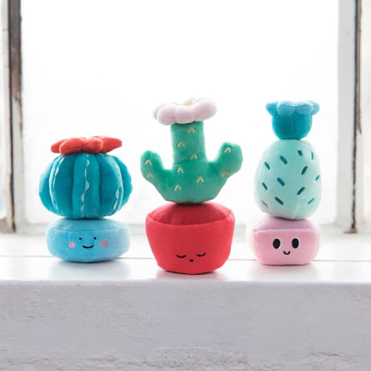 Manhattan Toy® Cactus Garden™ 9 Piece Mix & Match Magnetic Plush Stacking Toy Playset
